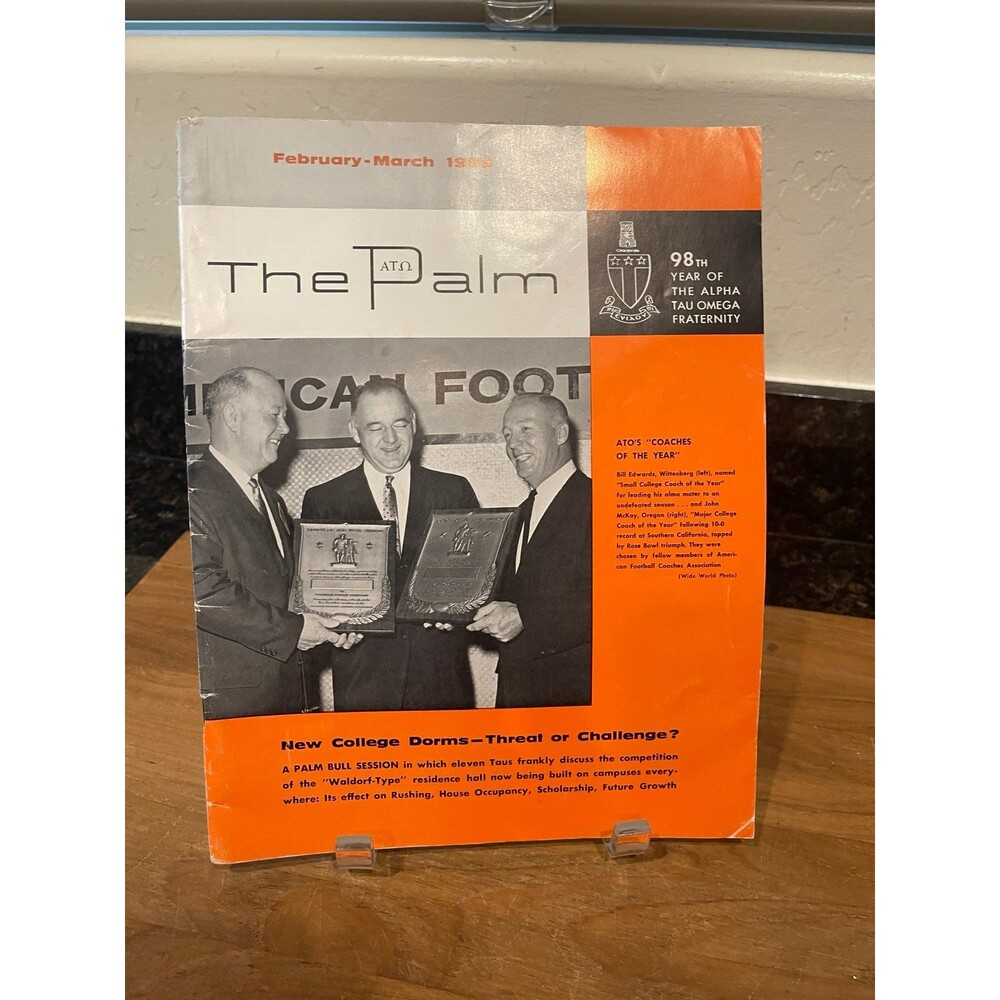 Vintage 1963 Alpha Tau Omega ATO The Palm Fraternity Magazine